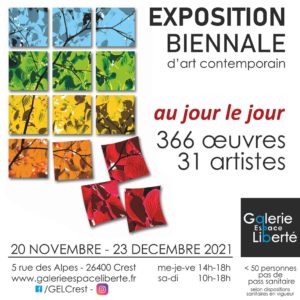 Lire la suite à propos de l’article Exposition Biennale d’art contemporain au jour le jour 2021